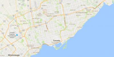 Mapa Plovidba–Branson distriktu Torontu