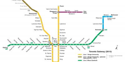 Mapa metroa Torontu