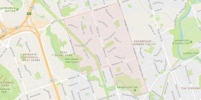 Mapa Princeza Vrtovima susjedstvu Torontu