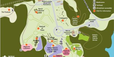 Mapa RBG botaničku baštu