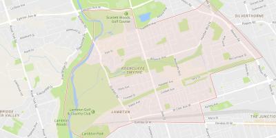 Mapa Rockcliffe–Bože susjedstvu Torontu