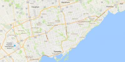 Karta iz Scarborough-a u Centru Grada distriktu Torontu