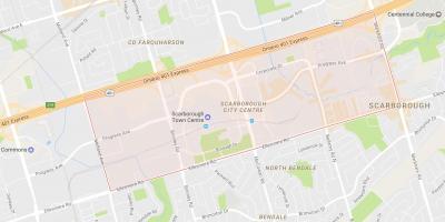 Karta iz Scarborough-a u Centru Grada susjedstvu Torontu