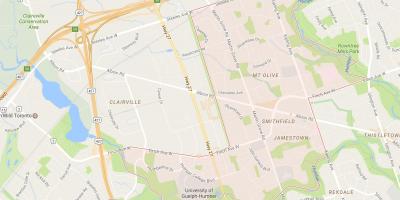 Mapa Smithfieldu susjedstvu susjedstvu Torontu