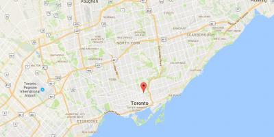 Mapa St James Gradu distriktu Torontu