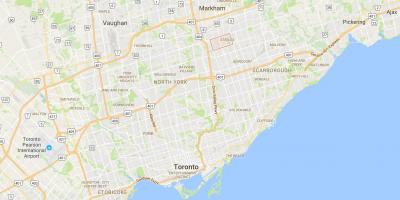 Mapa Steeles distriktu Torontu