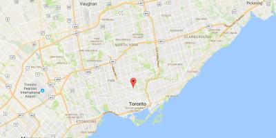 Mapa Summerhill distriktu Torontu