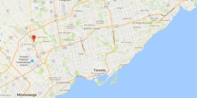 Mapa Susjedstvu distriktu Torontu