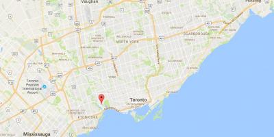 Mapa Swansea distriktu Torontu