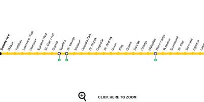 Kartu za Toronto metro liniju 1 Yonge-Univerziteta