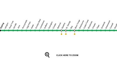 Kartu za Toronto metro liniju 2 Bloor-Danfortha