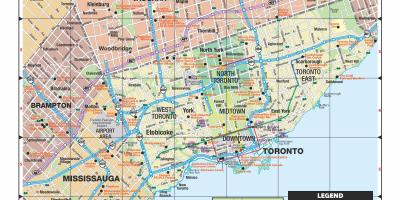 Mapa Turističke Torontu
