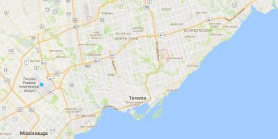 Mapa Victoria Selo distriktu Torontu