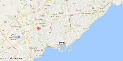 Mapa Weston distriktu Torontu