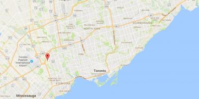 Mapa Willowridge distriktu Torontu