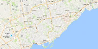 Mapa Woburn distriktu Torontu