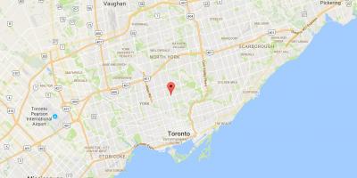 Mapa Yonge i Eglinton distriktu Torontu