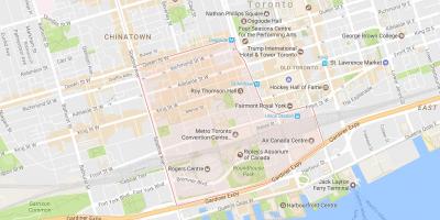 Mapa Zabavu Distriktu susjedstvu Torontu