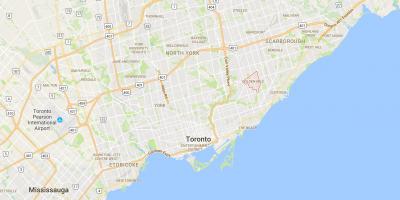 Mapa Zlatni Milje distriktu Torontu