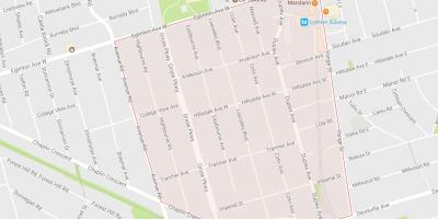 Mapa Čaplin Imanja susjedstvu Torontu